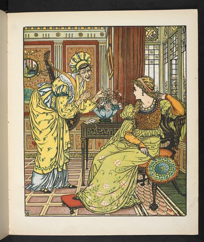 Ilustrace k příběhu, princezna Belle étoile. od Walter Crane