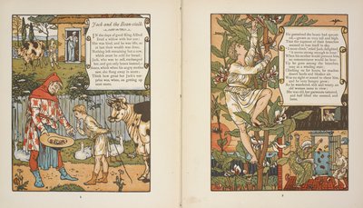 Ilustrace k příběhu „Jack and the Bean-stonek“. od Walter Crane
