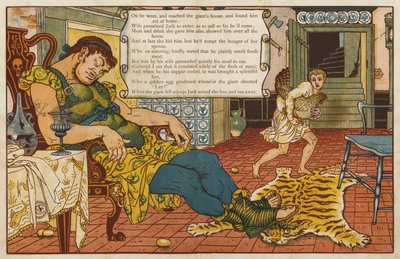 Jack a stonek fazole (barva litho) od Walter Crane