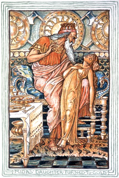 král Midas od Walter Crane