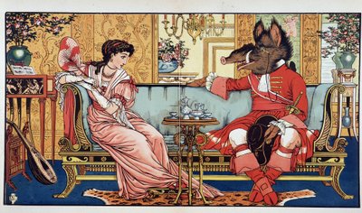 Kráska a zvíře - nemocný. od Waltera Cranea od Walter Crane