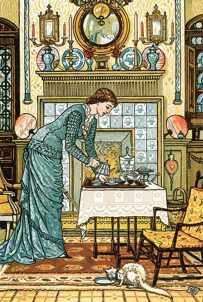Komnata mé paní, předloha k „The House Beautiful“ od Clarence Cooka, vydaná v New Yorku, 1881 od Walter Crane