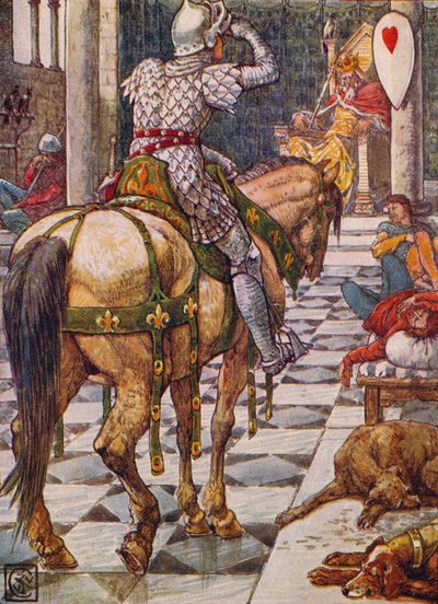 Percival získává štít tlukoucího srdce, 1911. od Walter Crane