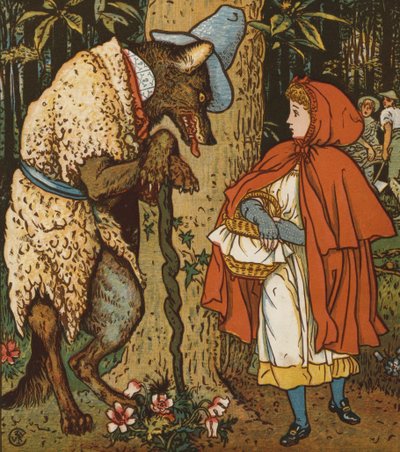 Červená karkulka (barva lito) od Walter Crane