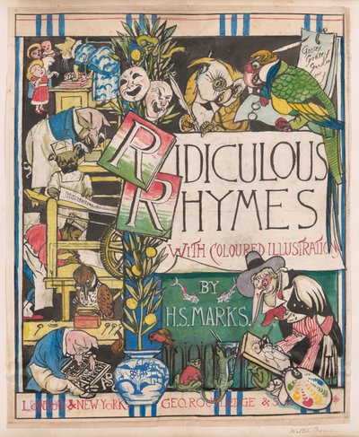 Směšné říkanky, cca 1867 (akvarel, tuš, tužka a kvaš na papíře) od Walter Crane