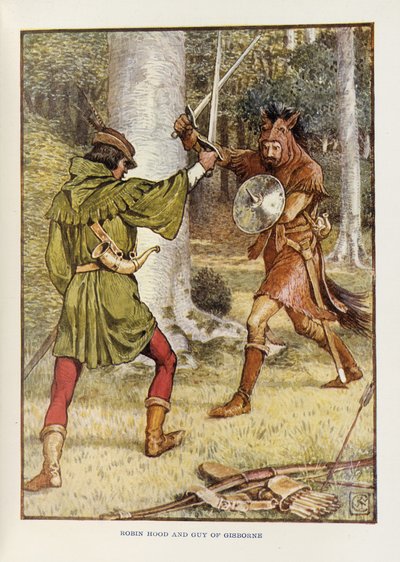 Robin Hood a Guy of Gisborne od Walter Crane