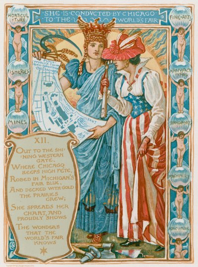 Vede ji Chicago na Světovou výstavu od Walter Crane