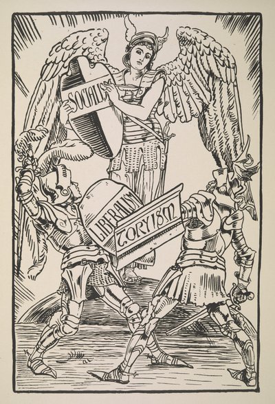 Socialismus, liberalismus a toryismus, z Cartoons for the Cause od Walter Crane