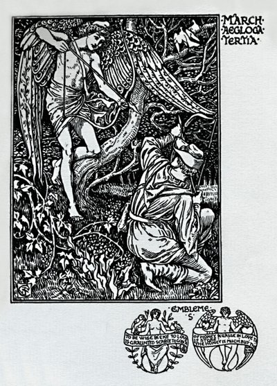 The Shepheards Calendar - březen, 1898, 1923 od Walter Crane