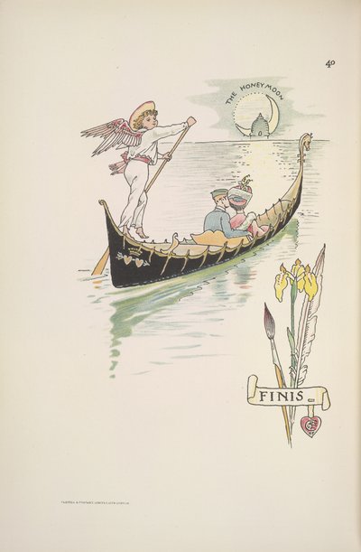 Líbánky. Pár v gondole od Walter Crane