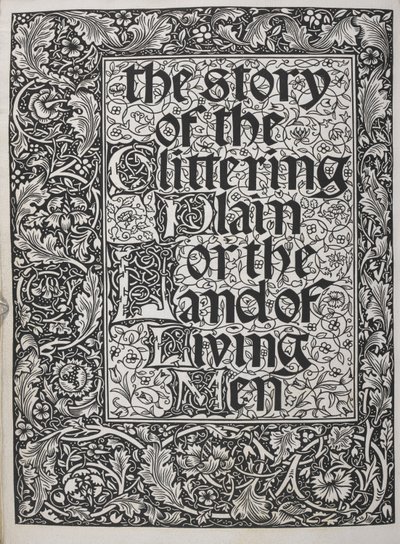 Titulní strana zdobená květinovým vzorem. od Walter Crane