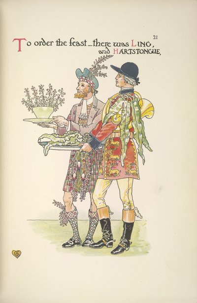 Dva sluhové, Ling a Hartstongue od Walter Crane