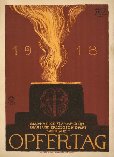 1918 Den obětí Opfertag, 1918. od Walter Ditz