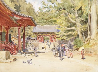 Pouliční scéna, Japonsko od Walter Frederick Roofe Tyndale