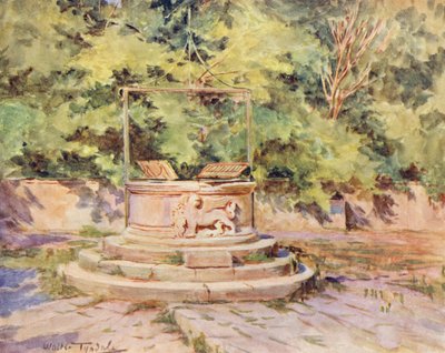 Hlava studny u Zary (barevná litografie) od Walter Frederick Roofe Tyndale