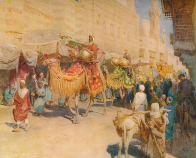 Arabský svatební průvod, c1905, 1912 od Walter Frederick Roofe Tyndale