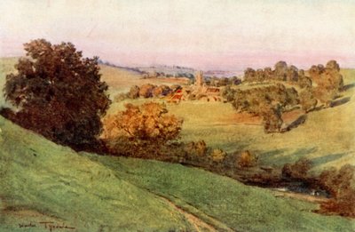 Bathford, Near Bath (barevné lito) od Walter Frederick Roofe Tyndale