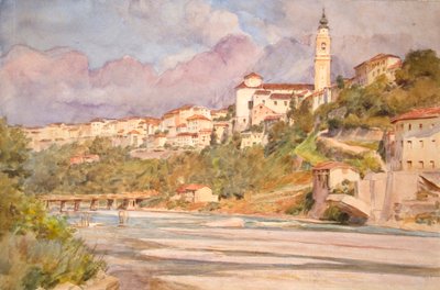 Belluno, Itálie 1925 (akvarel) od Walter Frederick Roofe Tyndale