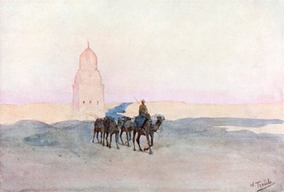 U hrobek chalífů, Káhira (barevná litografie) od Walter Frederick Roofe Tyndale