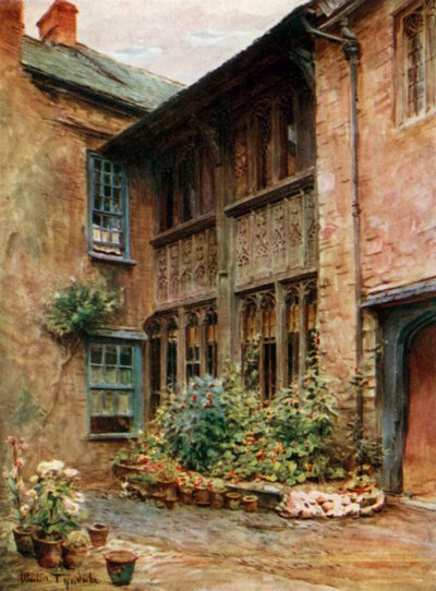 Yard of the Luttrell Arms, Dunster od Walter Frederick Roofe Tyndale