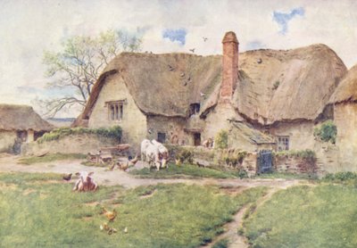 Wessex: Mléčná farma ve Wessexu (barevná litografie) od Walter Frederick Roofe Tyndale