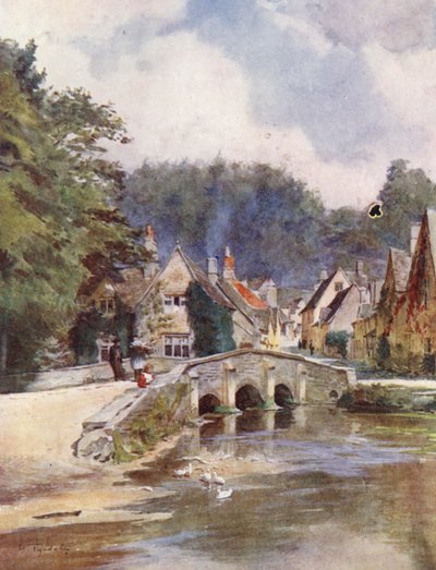 Wessex: Castle Combe, North Wilts (barevná litografie) od Walter Frederick Roofe Tyndale