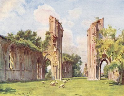 Wessex: Glastonburské opatství (barevná litografie) od Walter Frederick Roofe Tyndale
