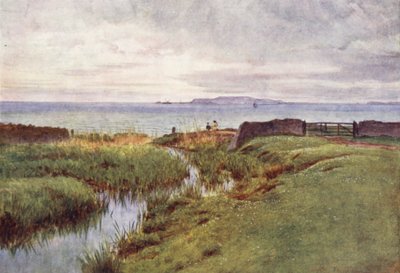 Wessex: Portland ze severního břehu Weymouthského zálivu (barevná litografie) od Walter Frederick Roofe Tyndale