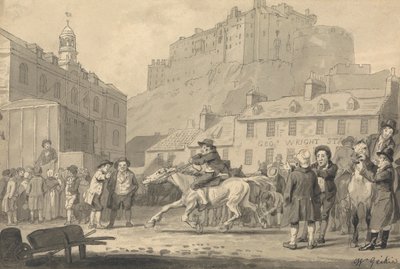 Edinburský hrad a koňská pouť od Walter Geikie
