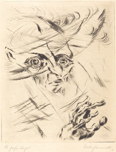 Die Grosse Angst Velká úzkost, 1918. od Walter Gramatte