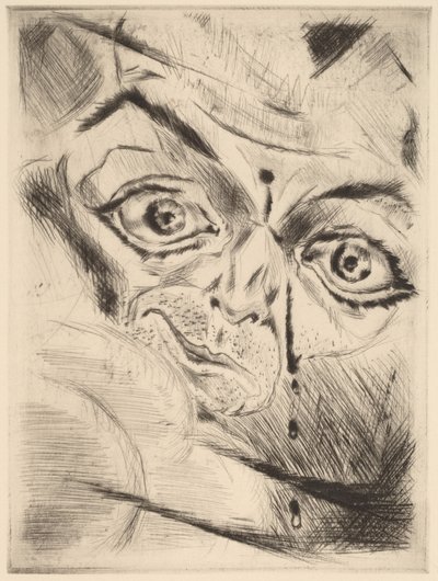 Peter se střelnou ranou na čele, 1918. od Walter Gramatte