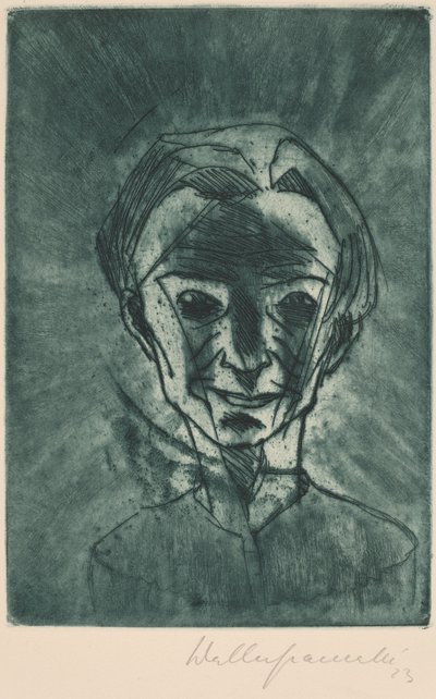 Usměvavá hlava, autoportrét Usměvavá hlava, autoportrét, 1923. od Walter Gramatte