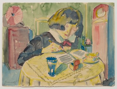 Frau beim Schreiben (Sonia Gramatté) od Walter Gramatte