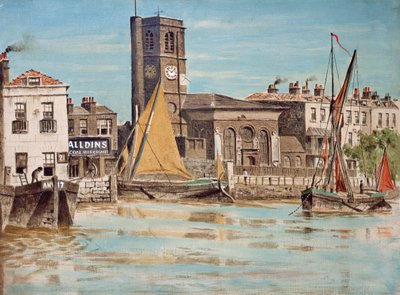 Chelsea Parish Church (olej na plátně) od Walter Greaves