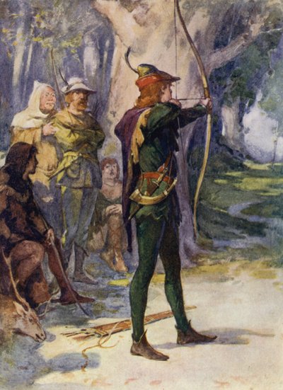 Ilustrace pro Ivanhoe od Sira Waltera Scotta (barevné lito) od Walter Grieve