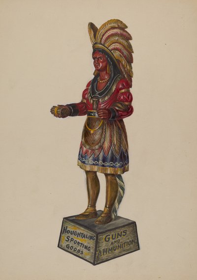 Cigar Store Indian, c. 1936. od Walter Hochstrasser