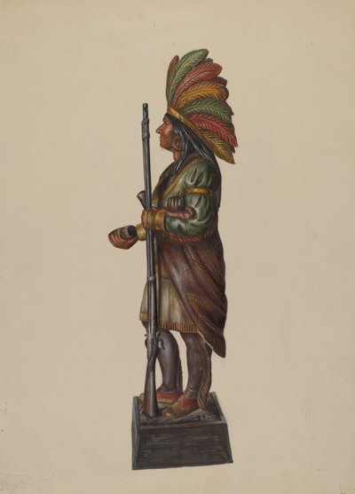Cigar Store Indian, c. 1936. od Walter Hochstrasser