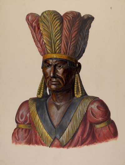 Cigar Store Indian, c. 1937. od Walter Hochstrasser