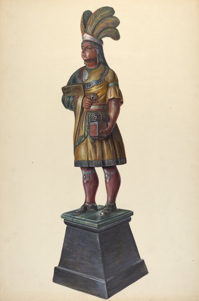 Cigar Store Indian, c. 1937. od Walter Hochstrasser