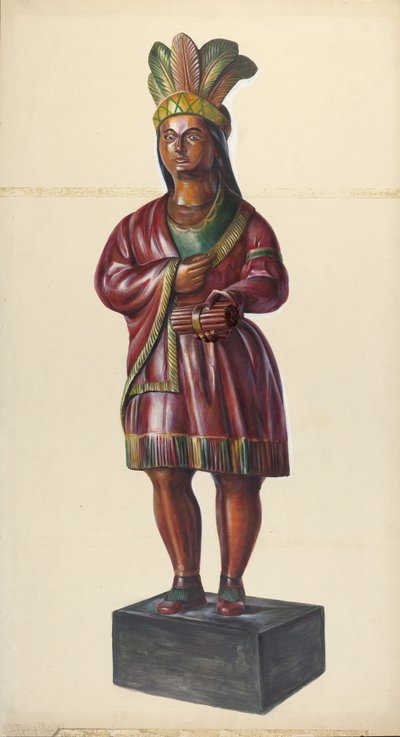 Cigar Store Indian, c. 1937. od Walter Hochstrasser