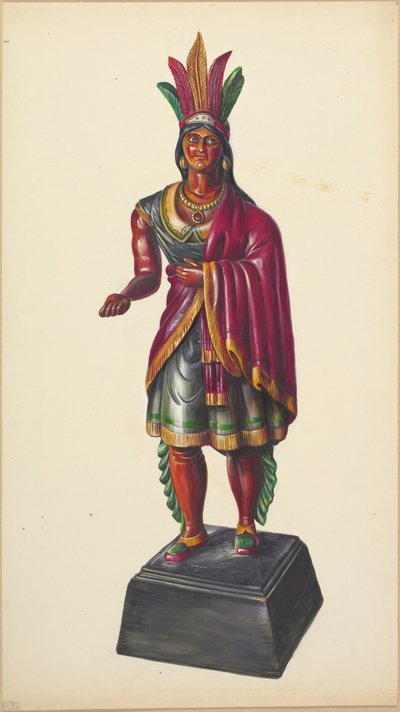 Cigar Store Indian, c. 1937. od Walter Hochstrasser