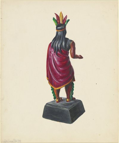 Cigar Store Indian, c. 1937. od Walter Hochstrasser