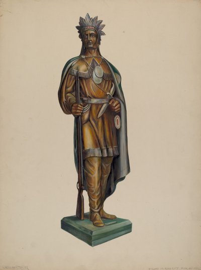 Cigar Store Indian, c. 1938. od Walter Hochstrasser