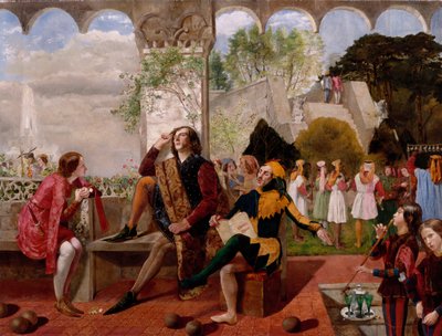 Dvanáctá noc, dějství II, scéna IV od Walter Howell Deverell