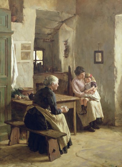Mateřská láska od Walter Langley