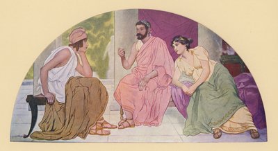 Paříž v domě Meneláa a Heleny (barevná litografie) od Walter MacEwen