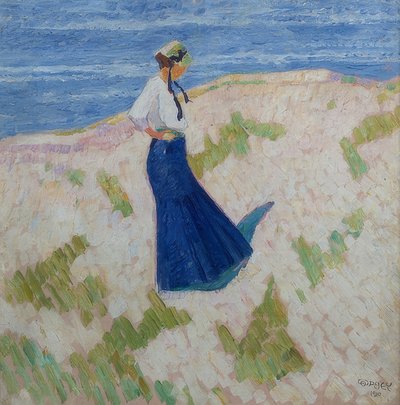Bernhardine Bornemannová na pláži v Heistu. 1910 od Walter Ophey