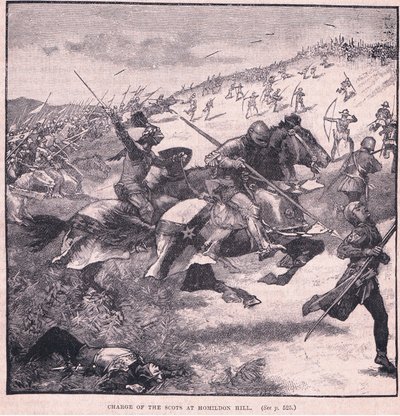 Obvinění Skotů na Homildon Hill AD 1402 od Walter Paget