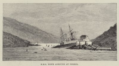 HMS Howe Aground ve Ferrol od Walter Paget