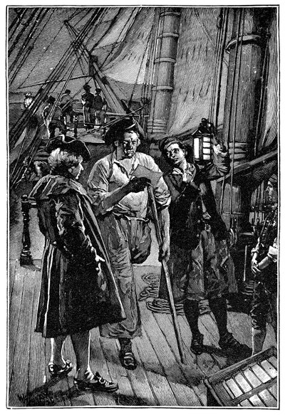 Ilustrace Waltera Pageta (1863-1935) k románu „Ostrov pokladů“ od Roberta Louise Stevensona (1850-1894) 1900 od Walter Paget